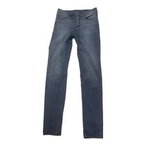 KanCan Women’s Jeans Size 7/27 Button-Fly Skinny Medium Wash Style# KC7113M